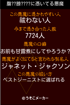 膓??膀????の悪魔祓いメーカー結果