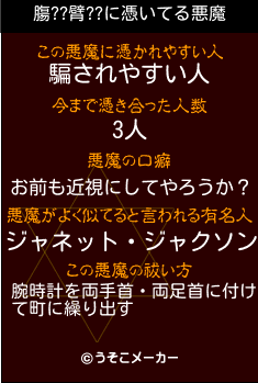 膓??臂??の悪魔祓いメーカー結果