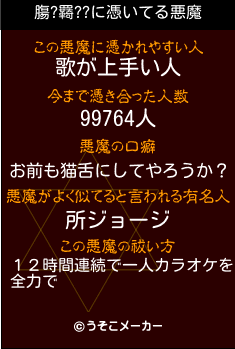 膓?羇??の悪魔祓いメーカー結果