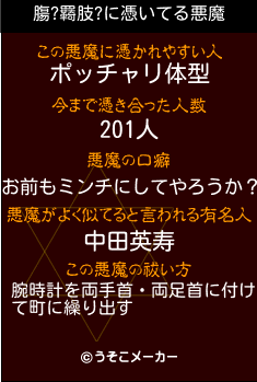 膓?羇肢?の悪魔祓いメーカー結果