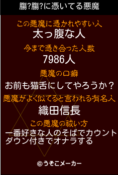 膓?膓?の悪魔祓いメーカー結果