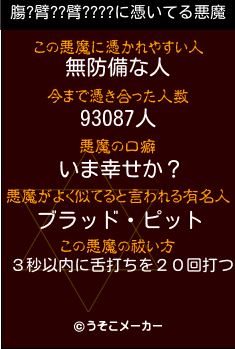 膓?臂??臂????の悪魔祓いメーカー結果