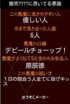 膓究????の悪魔祓いメーカー結果