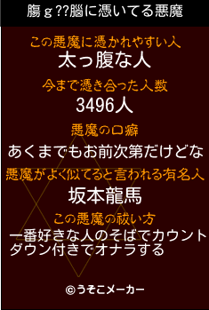 膓ｇ??腦の悪魔祓いメーカー結果