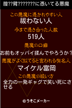 膣??臂???????の悪魔祓いメーカー結果