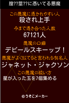 膣??莖??の悪魔祓いメーカー結果