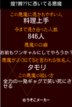 膣?膊??の悪魔祓いメーカー結果