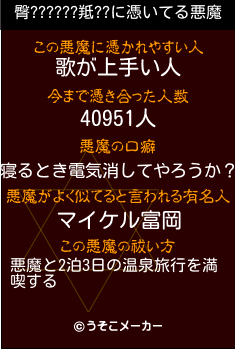 臀??????羝??の悪魔祓いメーカー結果