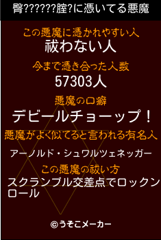 臀??????腟?の悪魔祓いメーカー結果