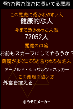 臀???臂??腟??の悪魔祓いメーカー結果