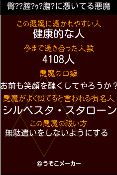 臀??腟?ｩ?膓?の悪魔祓いメーカー結果