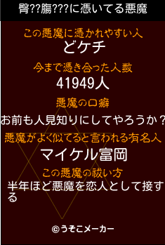 臀??膓???の悪魔祓いメーカー結果