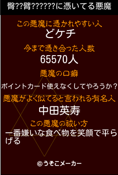 臀??臂??????の悪魔祓いメーカー結果