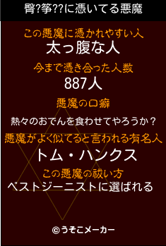 臀?筝??の悪魔祓いメーカー結果