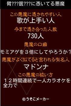 臂???篋???の悪魔祓いメーカー結果