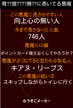 臂??腟????膊??の悪魔祓いメーカー結果