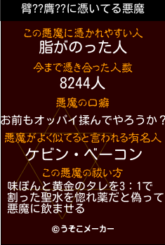 臂??膺??の悪魔祓いメーカー結果