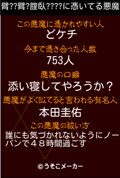 臂??臂?腟臥????の悪魔祓いメーカー結果