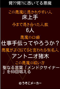 臂??臂?の悪魔祓いメーカー結果