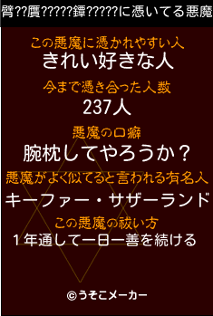 臂??贋?????鐔?????の悪魔祓いメーカー結果