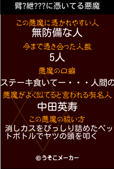 臂?紲???の悪魔祓いメーカー結果