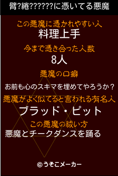 臂?綣??????の悪魔祓いメーカー結果