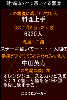 臂?緇≦???の悪魔祓いメーカー結果