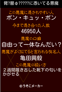 臂?罌ф?????の悪魔祓いメーカー結果
