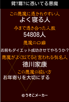 臂?羃?の悪魔祓いメーカー結果