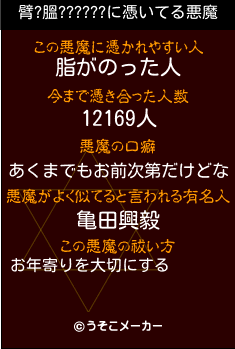 臂?膃??????の悪魔祓いメーカー結果