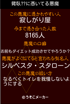 臂臥??の悪魔祓いメーカー結果