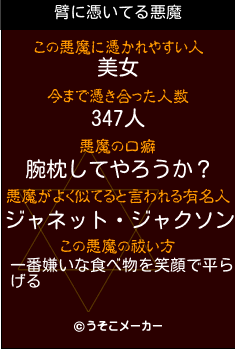 臂の悪魔祓いメーカー結果