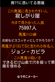 薺??の悪魔祓いメーカー結果