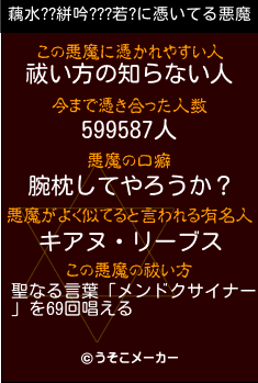 藕水??絣吟???若?の悪魔祓いメーカー結果