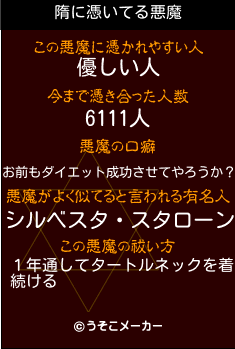 隋の悪魔祓いメーカー結果