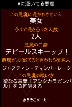 Aの悪魔祓いメーカー結果