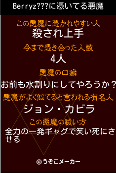 Berryz???の悪魔祓いメーカー結果
