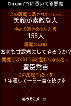 Chrome???の悪魔祓いメーカー結果