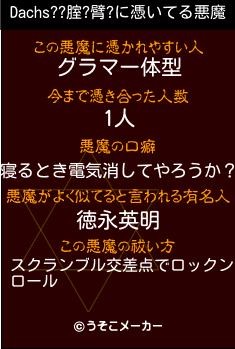 Dachs??腟?臂?の悪魔祓いメーカー結果