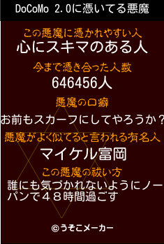 DoCoMo 2.0の悪魔祓いメーカー結果