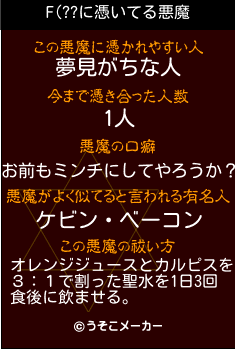 F(??の悪魔祓いメーカー結果