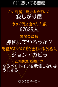 F(の悪魔祓いメーカー結果