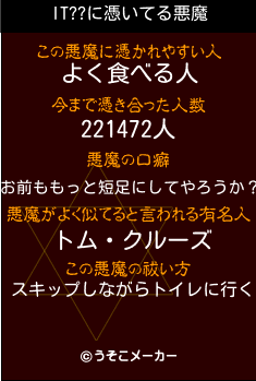 IT??の悪魔祓いメーカー結果