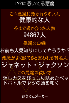 L??の悪魔祓いメーカー結果