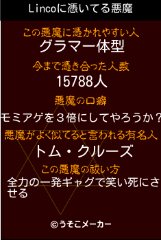 Lincoの悪魔祓いメーカー結果