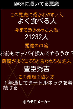 MASHの悪魔祓いメーカー結果