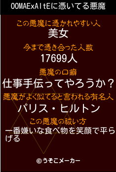 OOMAExAItEの悪魔祓いメーカー結果