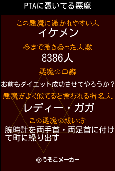 PTAの悪魔祓いメーカー結果