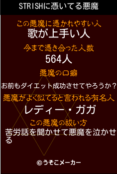 STRISHの悪魔祓いメーカー結果