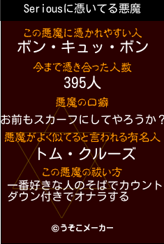 Seriousの悪魔祓いメーカー結果